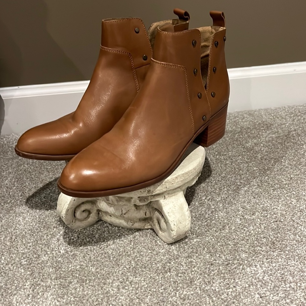 Franco sarto tan boot heels